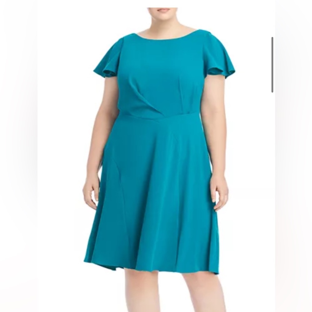 Adrianna Papell Divine Crepe Curved Dress